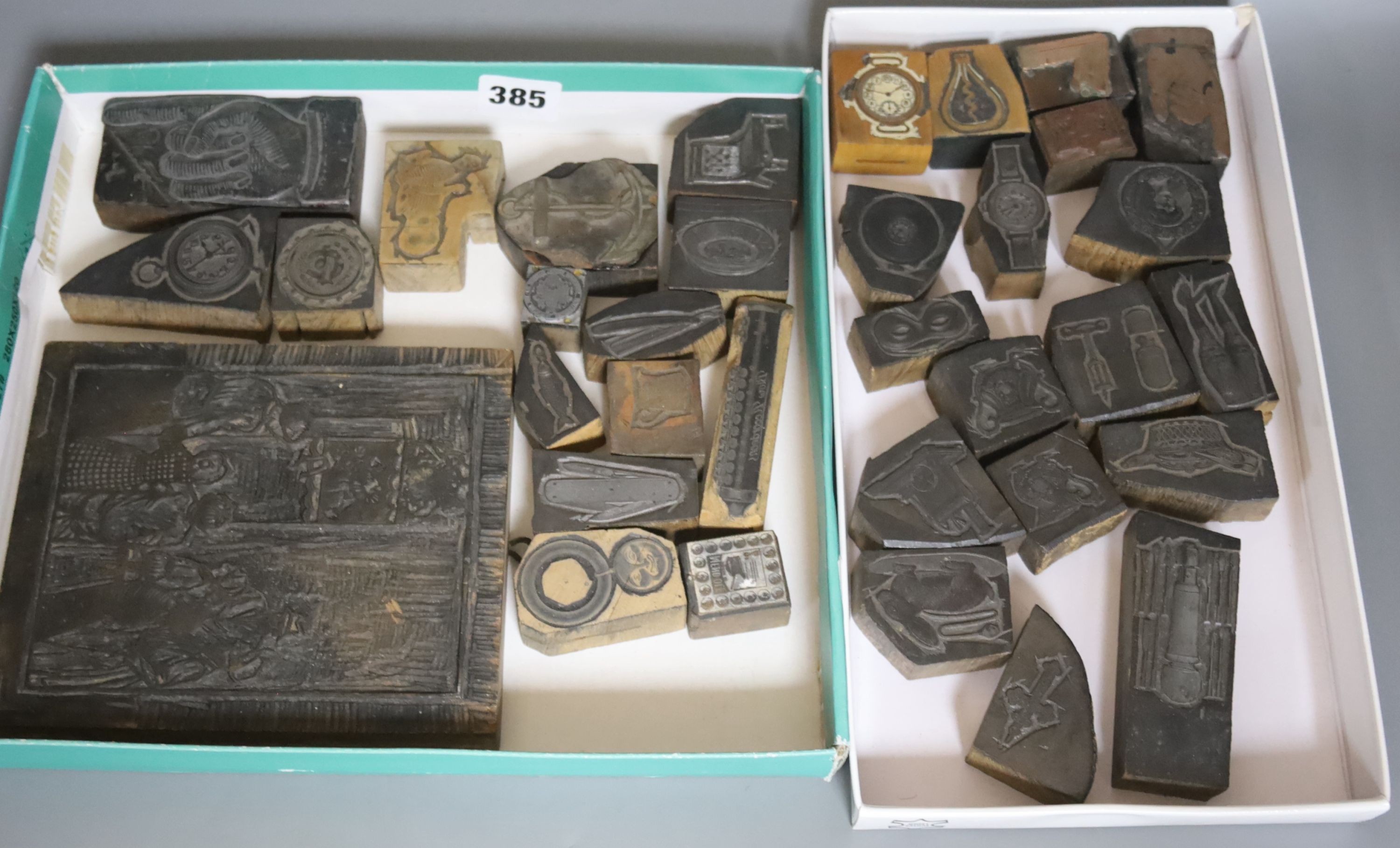 A small collection of printing blocks